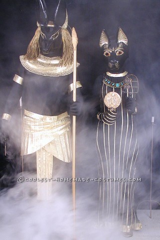 Both of these are completely hand made costmes for Halloween of 2012; I created the masks and my wife, Bastet in the pictures, created the costumes.