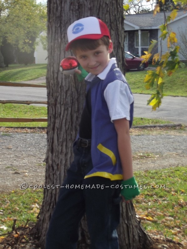 Our youngest son wanted to be Ash Ketchum from Pokemon for Halloween. I spent several days scouring costume ideas on the internet (even store bought