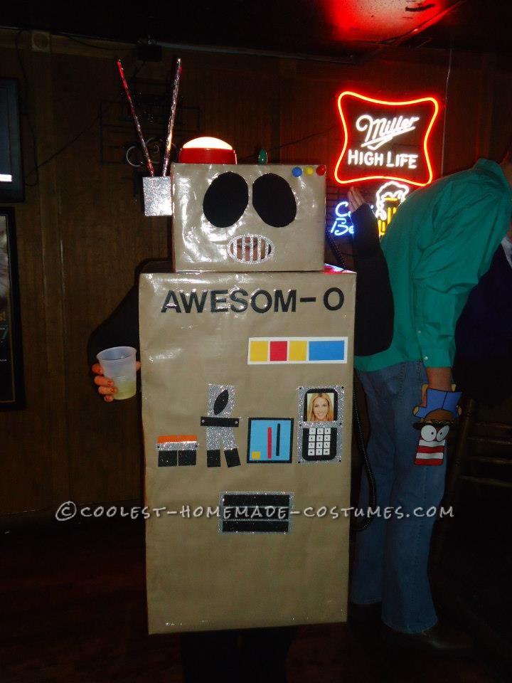 This year I went as Awesom-O from South Park. I went in a group with about 10 other people including the 4 main characters, Towelie, Mr. Hanky, Kyle&
