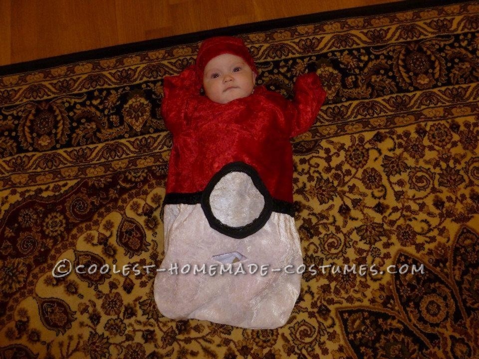 Cutest Homemade Baby Pokeball Costume