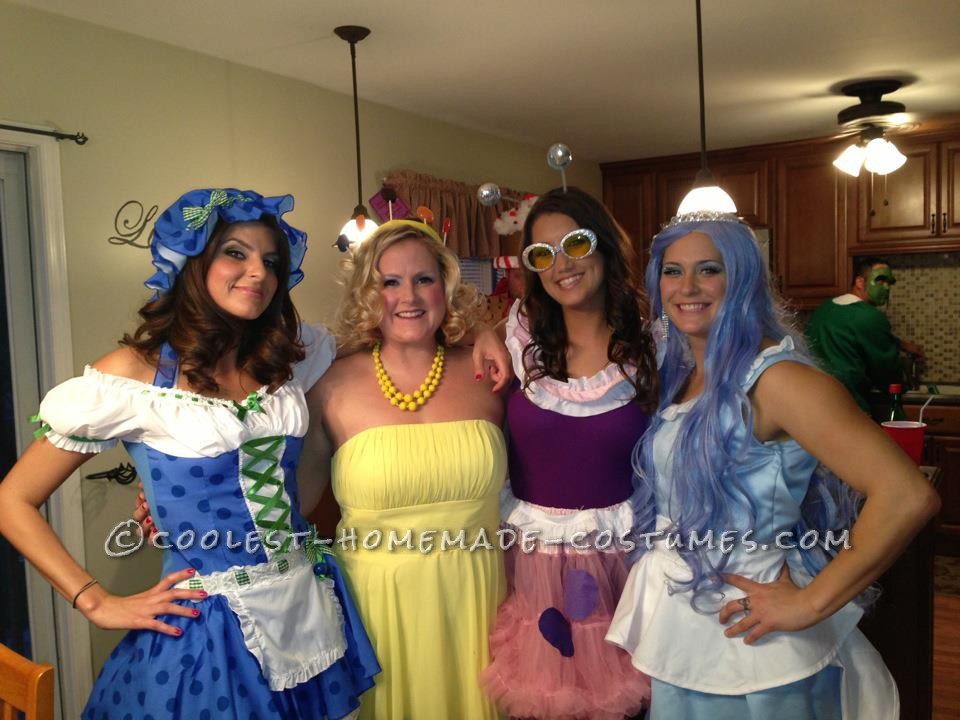 Best Candy Land Group Halloween Costume: Candy Land Halloween 2012  My friends and I were looking for a great group costume idea.  We came across a childhood favorite game, Candy Land!  T