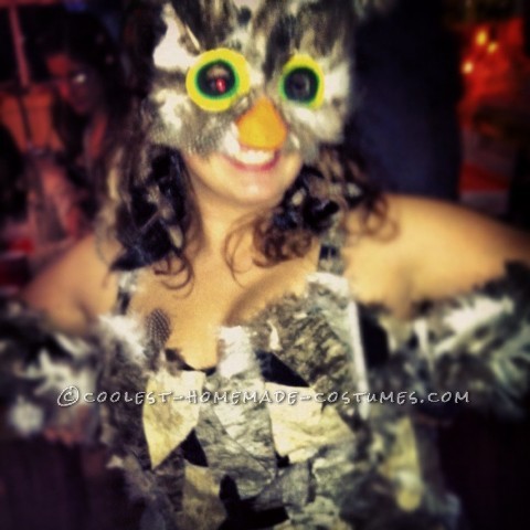 Best Woman's Owl Homemade Halloween Costume: I had several ideas in mind for my Halloween costume this year.  The costume ideas were Pocahontas, Disney Princess, cat and owl.  My decision to be