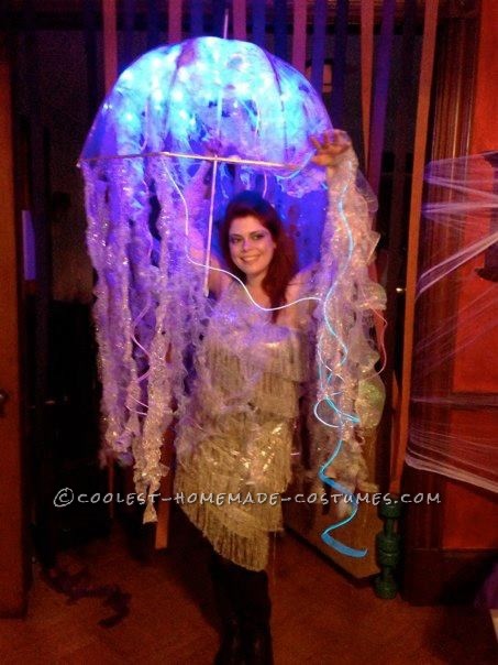 Cool Homemade Bio-Luminescent Jellyfish Costume