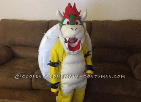 Cool DIY Bowser (King Koopa) Halloween Costume for a Boy: This year my 4 year old son Julian said he wanted to be Bowser (King Koopa) for Halloween. I looked for it everywhere online... but, couldn't seem to