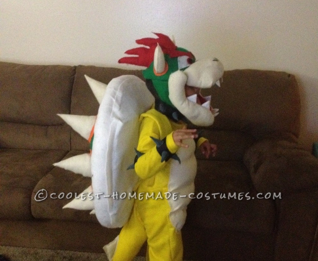 Cool DIY Bowser (King Koopa) Halloween Costume for a Boy: This year my 4 year old son Julian said he wanted to be Bowser (King Koopa) for Halloween. I looked for it everywhere online... but, couldn't seem to