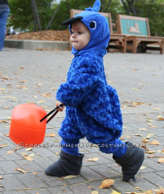 Homemade Baby Blue Macaw Costume