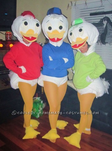 Coolest Homemade Disney Duck Family Halloween Group Costume