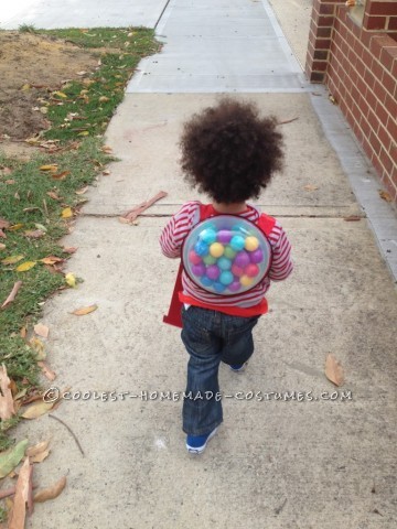 Homemade Gumball Machine Halloween Costume for a Child