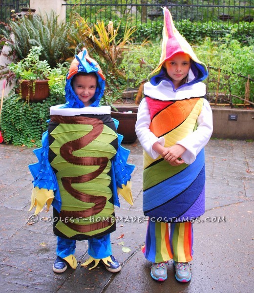 Coolest Homemade Play on Sushi Costume - Dragon Roll and Rainbow Roll: This year my girls wanted to be something fun and original for Halloween... again.  Every year my girls come up with bigger, better and more original