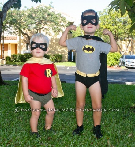 Coolest Little Boy Batman and Robin Couple Costume