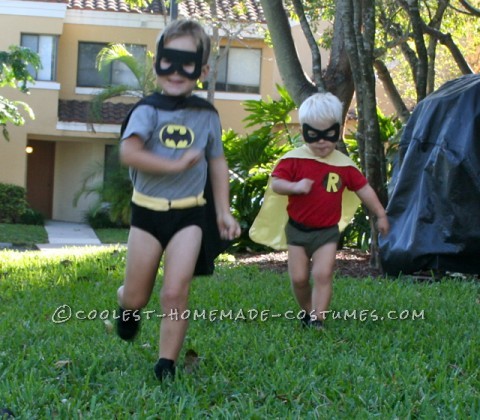 Coolest Little Boy Batman and Robin Couple Costume