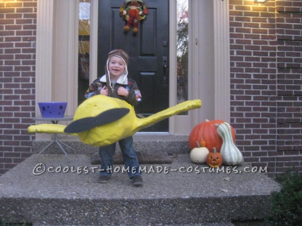 This is my son Jake in his Plane!  My husband made this costume for him.  I just did quality control ;-).  Call me the project manager