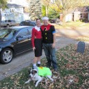 For our first Halloween together, I thought that Popeye and Olive Oyl was an obvious choice for us…I am tall and thin and he has very muscular