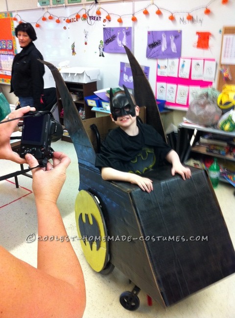 Coolest Wheelchair Batmobile Costume for a Boy