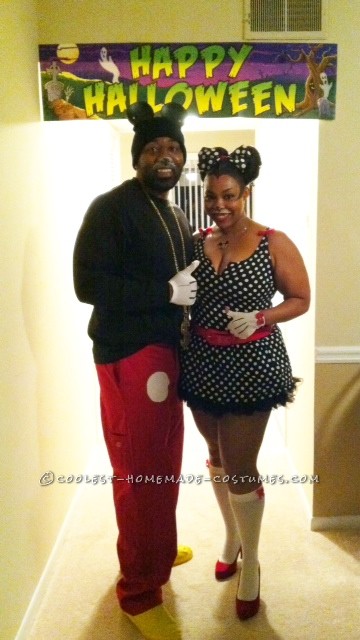 Disney 2K Hip Hop Mickey and Sassy Minnie Couple Costume