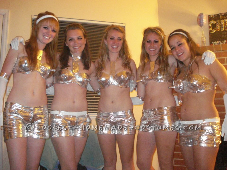 Duct Tape Fembot Costume for a Group of Girls