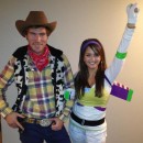 Easy Buzz Lightyear and Woody Couple Halloween Costume