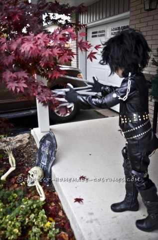 Epic Homemade Edward Scissorhands Halloween Costume for a Boy