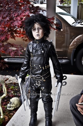 Epic Homemade Edward Scissorhands Halloween Costume for a Boy