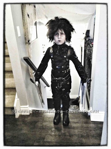Epic Homemade Edward Scissorhands Halloween Costume for a Boy