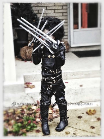 Epic Homemade Edward Scissorhands Halloween Costume for a Boy