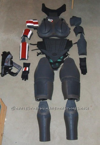 Epic Female Commander Shepard Costume from Mass Effect: Armor (what you need):
Tracing Paper
Poster board
2 packs of 4 1/2” thick Fitness floor mats or EVA foam
2yrds. of 1/2” thick sheet foam
2mm