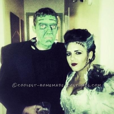 Coolest Frankenstein and Bride of Frankenstein Couple Costume