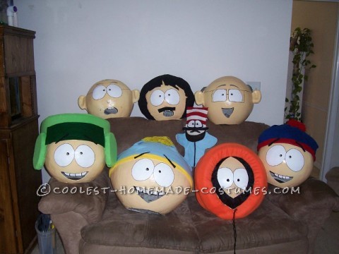 Being great South Park fans, my teenage sons had asked me to design Halloween costumes for them including Kenny, Kyle, Cartman, and Stan.  After