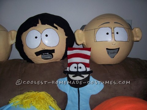 Being great South Park fans, my teenage sons had asked me to design Halloween costumes for them including Kenny, Kyle, Cartman, and Stan.  After