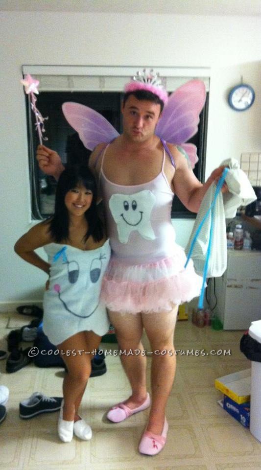 Guy Tooth Fairy and Tooth Couple Costume