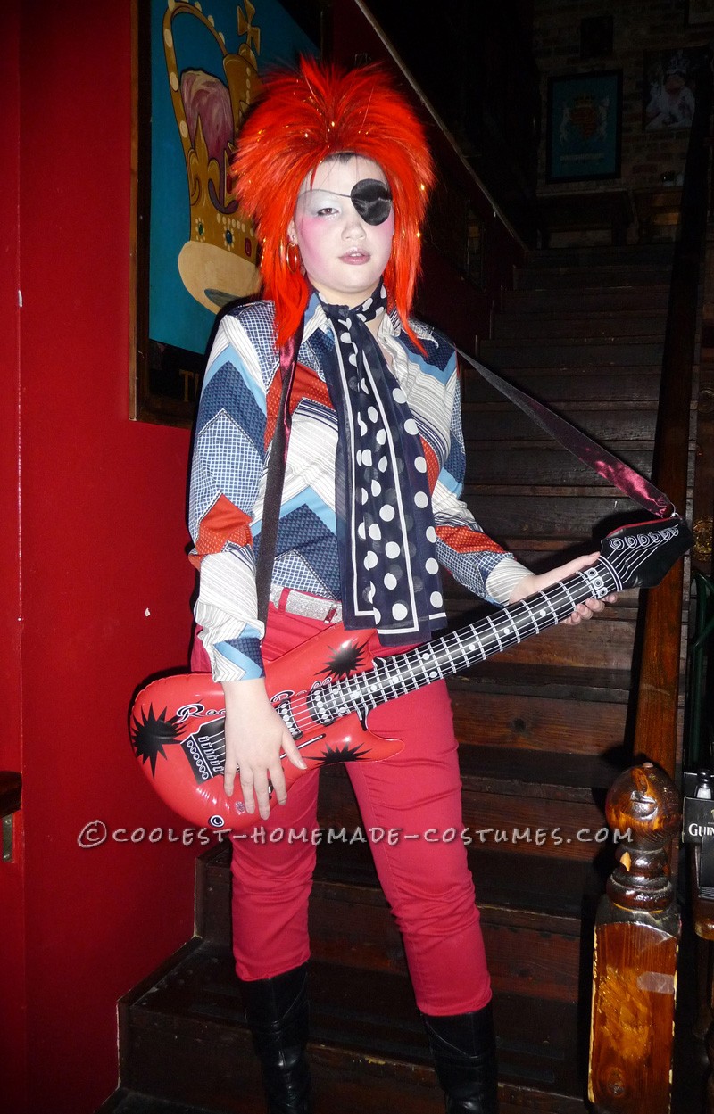 Homemade David Bowie Costume Inspired by Ziggy Stardust and Halloween Jack