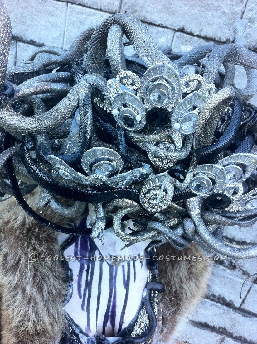 medusa headdress closeup