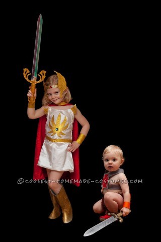 Coolest Masters of the Universe Family Costume: He-Man, She-Ra and Battlecat