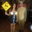 Hilarious Deer in Headlights Couple Costume