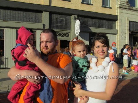 Homemade Flintstones Family Costume