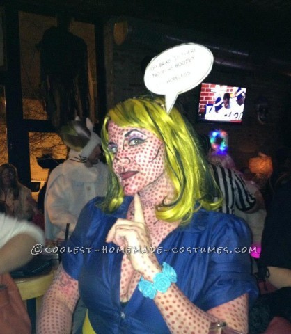 Homemade Lichtenstein Pop Art Lady Halloween Costume