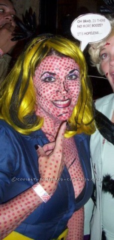 Homemade Lichtenstein Pop Art Lady Halloween Costume