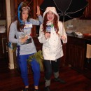 Hurricane Sandy and a Weather Channel Reporter Couple Halloween Costume