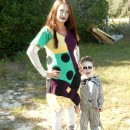 This year my son wanted to be jack skellington from nightmare before christmas.  For his costume I bought super cheap ($1.50 yard) black and whi