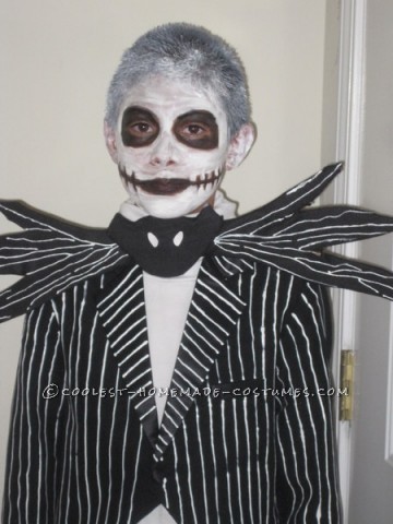 Homemade Jack Skellington Halloween Costume for a Boy