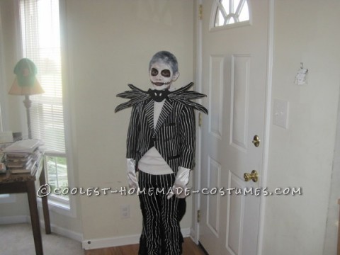 Homemade Jack Skellington Halloween Costume for a Boy