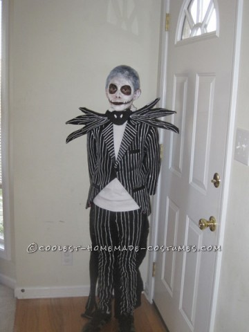 Homemade Jack Skellington Halloween Costume for a Boy