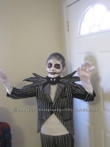 Homemade Jack Skellington Halloween Costume for a Boy