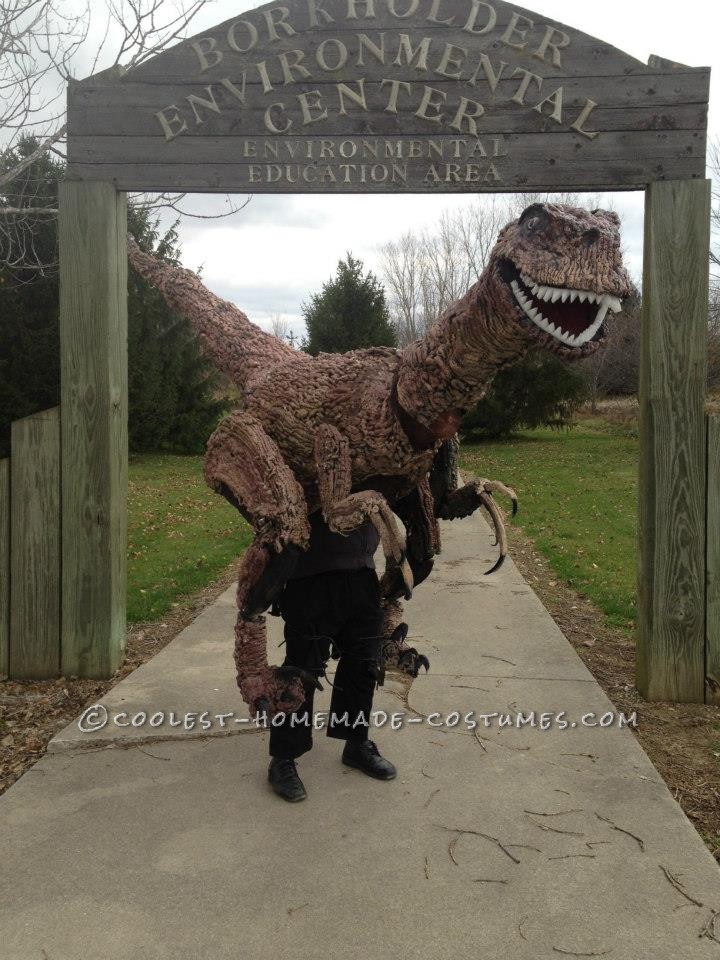 Life-Size, Epic 13' Walking Raptor Dinosaur Costume