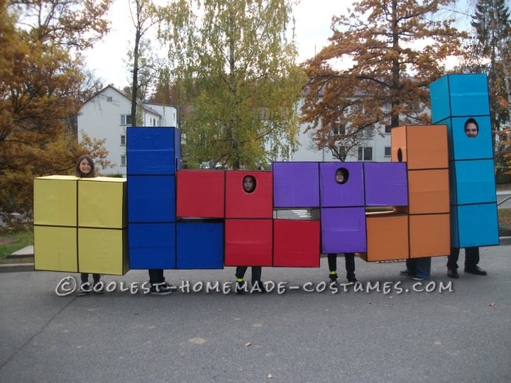 Life-Size Tetris Family Halloween Costume