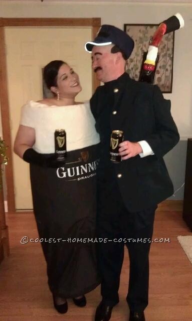 Pint of Glamorous Guinness Beer and Zookeeper Homemade Couple Costume