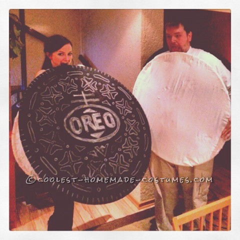 Coolest Milk and Cookies (Double Stuffed Oreo) Group Halloween Costume: So... it was the night before halloween, and two friends and I were lost about what we should do for Halloween. None of us had ever made a costume, bu