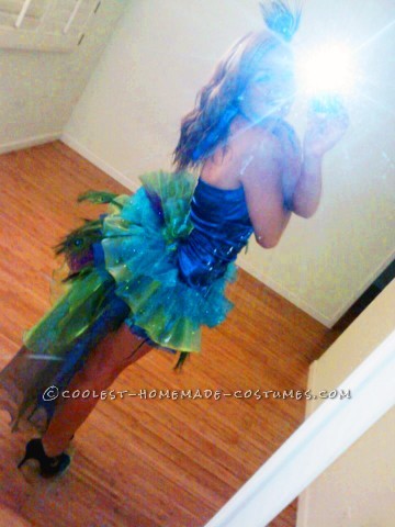 Modest Yet Sexy Homemade Peacock Costume: Ever since I saw the Katy Perry movie, I knew I wanted to be a peacock for Halloween! So I headed to my nearest SAS and Joann's and got to work! 95% o