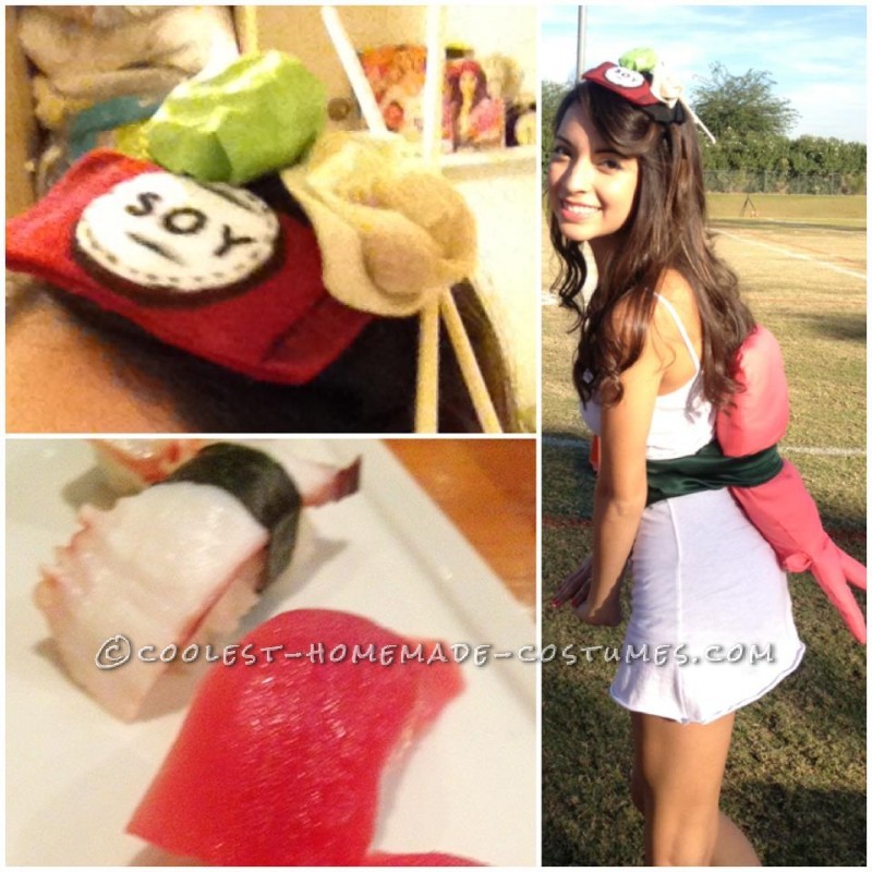 Original and Fun Homemade Costume: A Piece of Sushi!