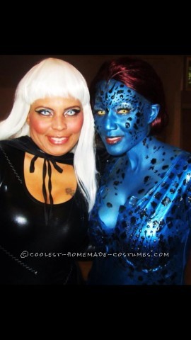 My Alter-Ego Mystique Homemade Halloween Costume: I actually decided last year that I would be Mystique for 2012 Halloween. I start preparing in April of 2012. I started with a blue full bodysuit. I t